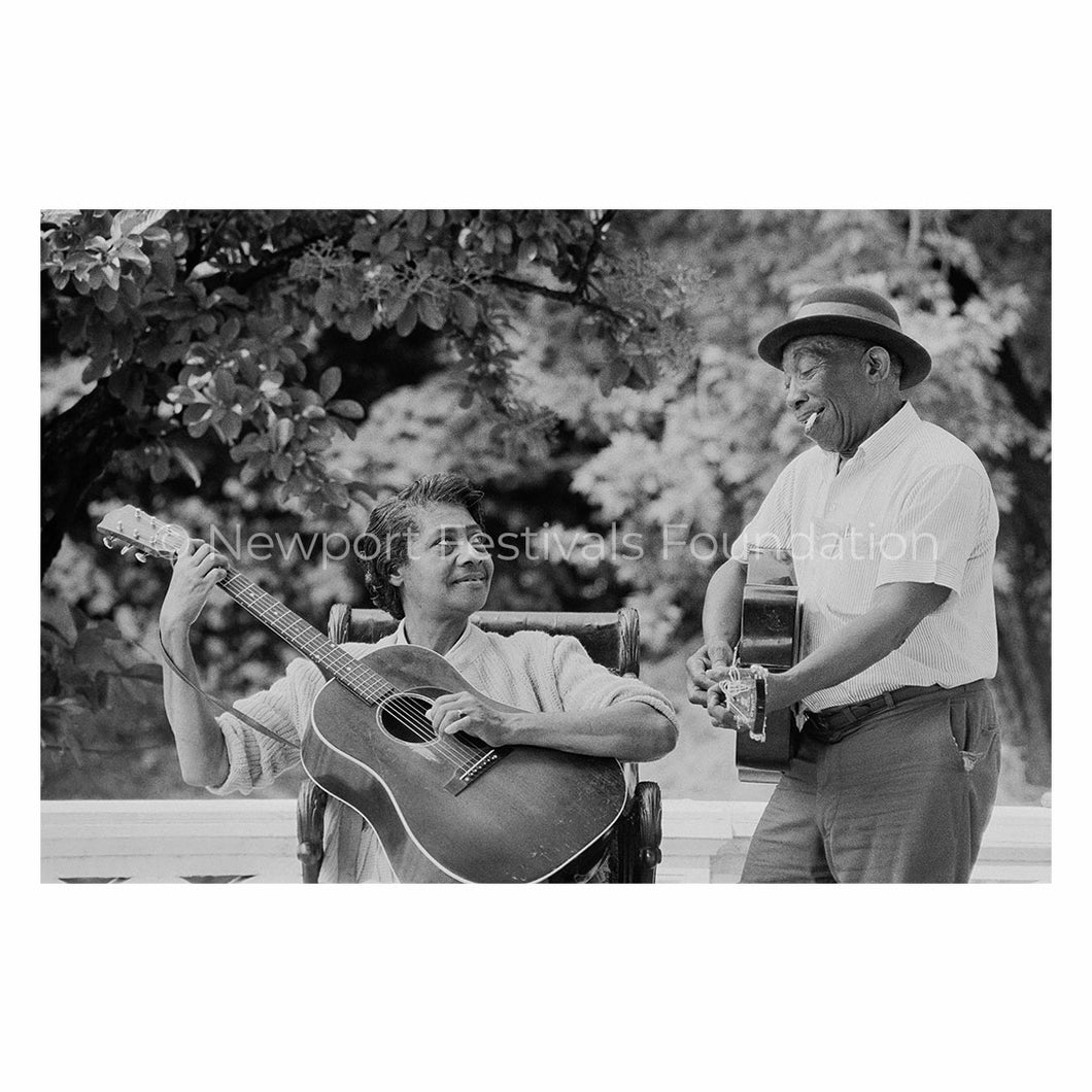 Photo Print: Elizabeth Cotten & Mississippi John Hurt, Blues House, 1964