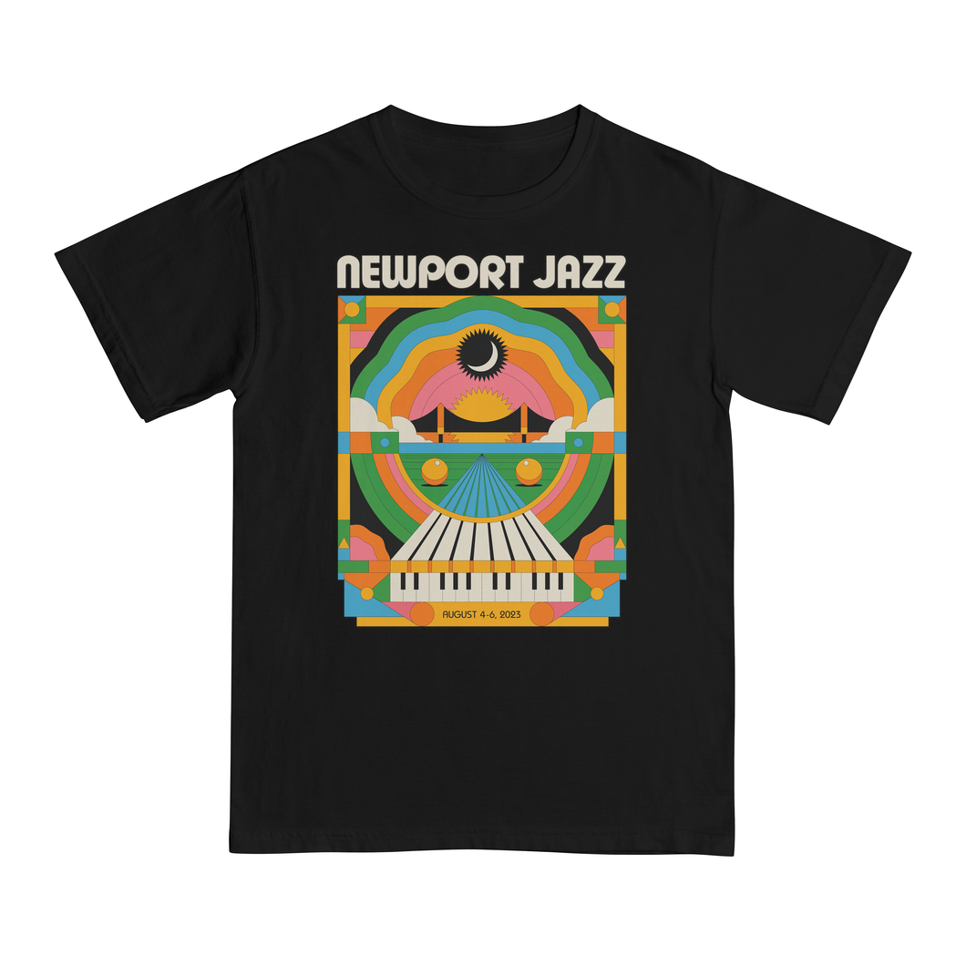 2023 Newport Jazz Official Black T-Shirt