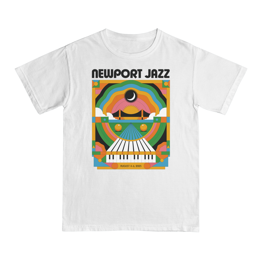 2023 Newport Jazz Official White T-Shirt