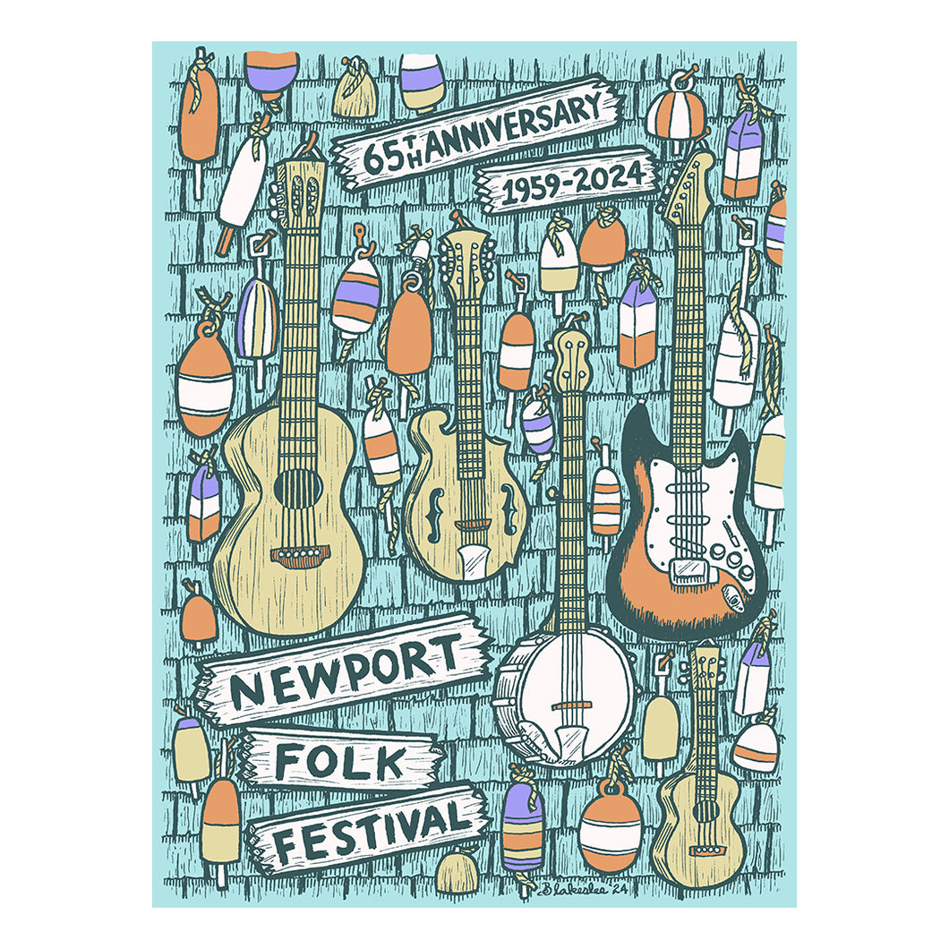 Newport Folk 65th Anniversary Commemorative Poster