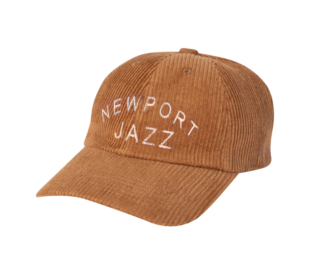 Newport Jazz Camel Curved Brim Corduroy Hat